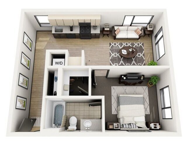 1x1 Plan B 606 floor plan